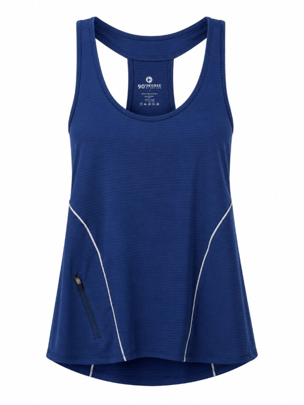 90 Degree By Reflex Womens Racerback Tank Top Blue Size L Lightweight